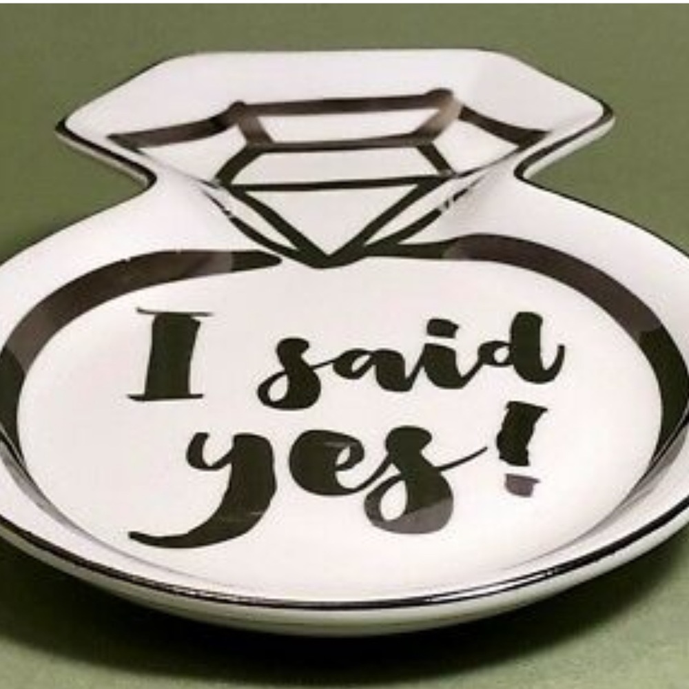 New Slant Collections Novelty Ceramic "I said yes!" Trinket Dish